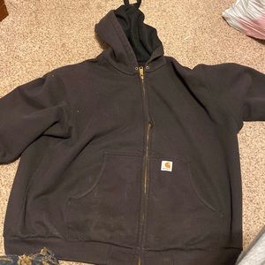 Carhartt zip up hoodie jacket black xxl